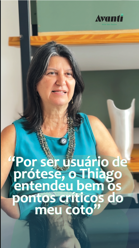 Cláudia Zanetti - "O Thiago é amputado e facilita entender o meu coto."